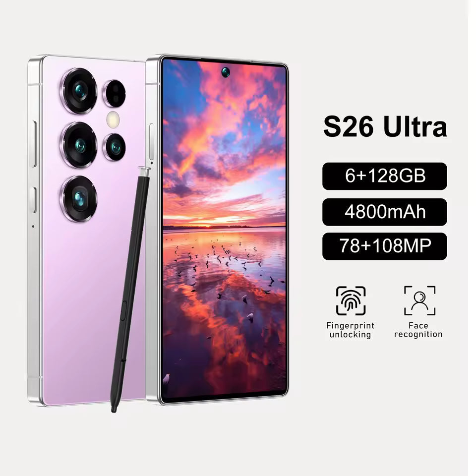 S26 Ultra Mini Smartphone 5.0 Inch 6GB+128GB Android 14 Smartphone 5G HD Screen Face Unlock