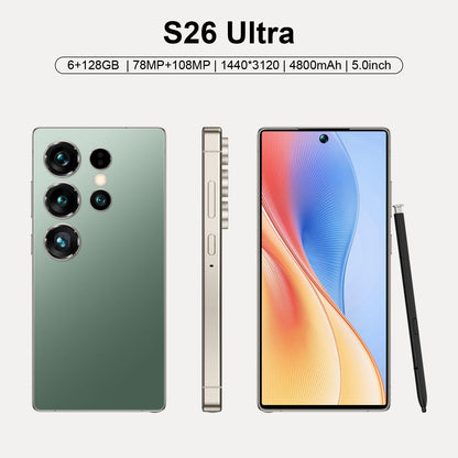 S26 Ultra Mini Smartphone 5.0 Inch 6GB+128GB Android 14 Smartphone 5G HD Screen Face Unlock