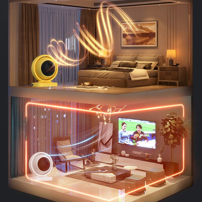 Mini Portable Quiet Adjustable Angle Desktop Fast Heating Wire Space Air Hot Electric Fan Heater for Winter Office Bedroom House